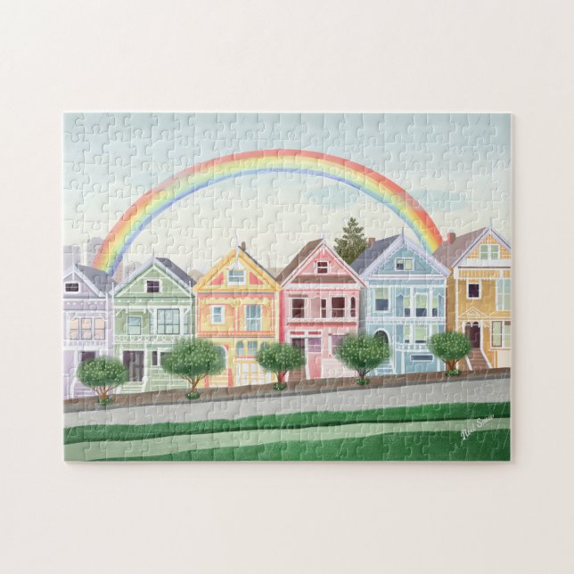 Puzzle Damas Pintadas de San Francisco Pastel (Horizontal)