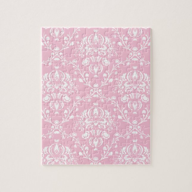 Puzzle Damasco rosa y blanco (Vertical)