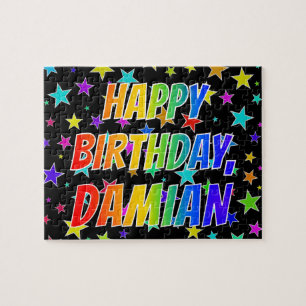 Puzzle "DAMIANO" Nombre, Diversión "FELIZ CUMPLEAÑOS"