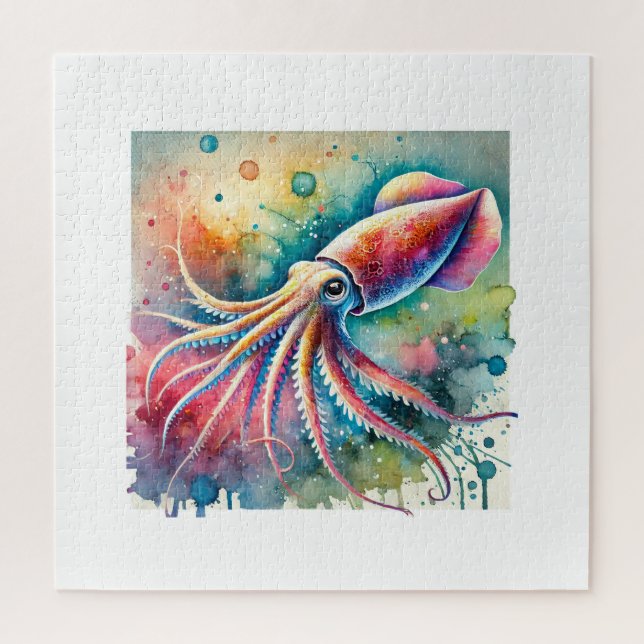 Puzzle Dana Squid 080824AREF103 - Watercolor (Vertical)