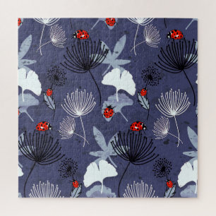 Puzzle Dandelion Ginkgo: Dibujo a mano abstracta