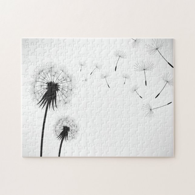 Puzzle Dandelions in Silhouette (Horizontal)