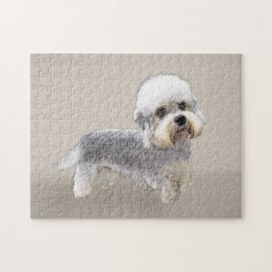 Puzzle Dandie Dinmont Terrier Pintura Original De Perro