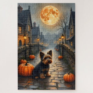 Puzzle Dandie Dinmont Terrier Pueblo Gótico Halloween