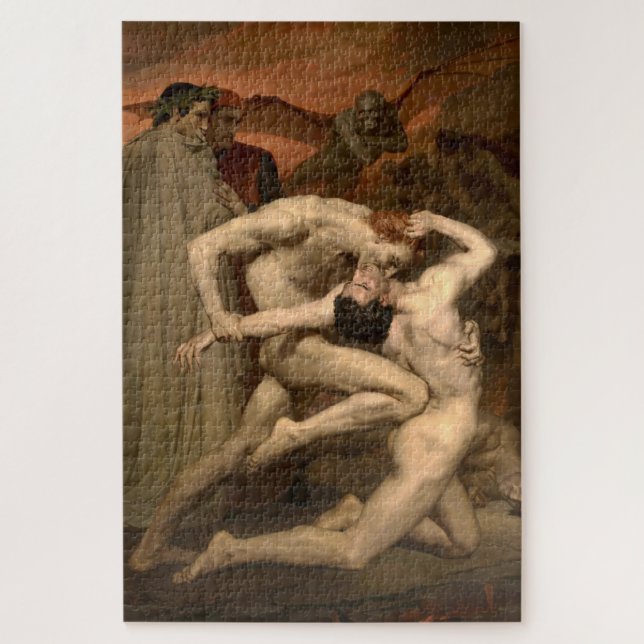 Puzzle Dante y Virgil en el Infierno (por Bouguereau) (Vertical)
