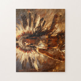 Puzzle Danzando a nativa norteamericana en Headdress