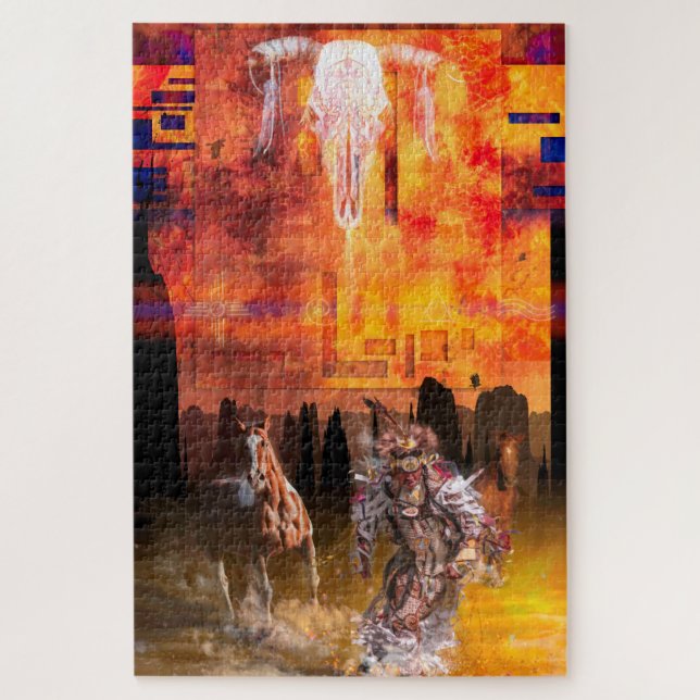 Puzzle Danzante nativo americano ROLLING THUNDER (Vertical)