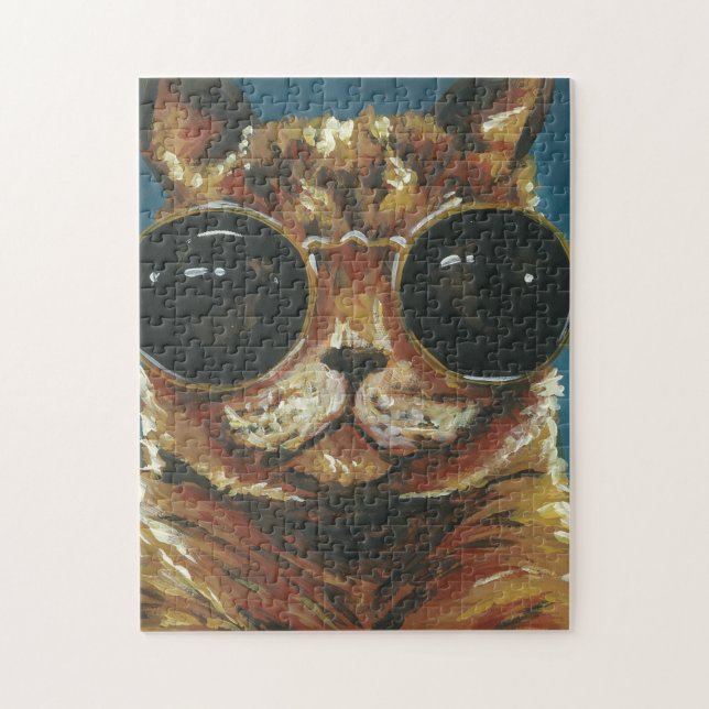 Puzzle Dapper Animal | Gatito En Gafas De Sol (Vertical)