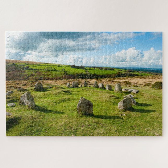 Puzzle Dartmoor en círculo de piedra de nueve empleadas d (Horizontal)