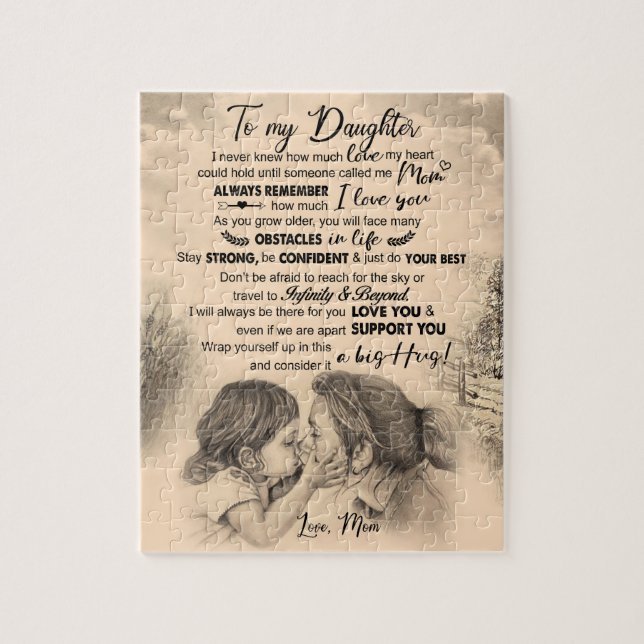 Puzzle Daughter Lovers | A Mi Hija La Mamá De Amor (Vertical)