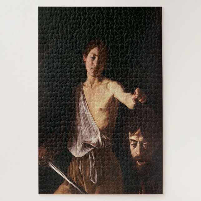 Puzzle David con la cabeza de Goliat por Caravaggio (Vertical)
