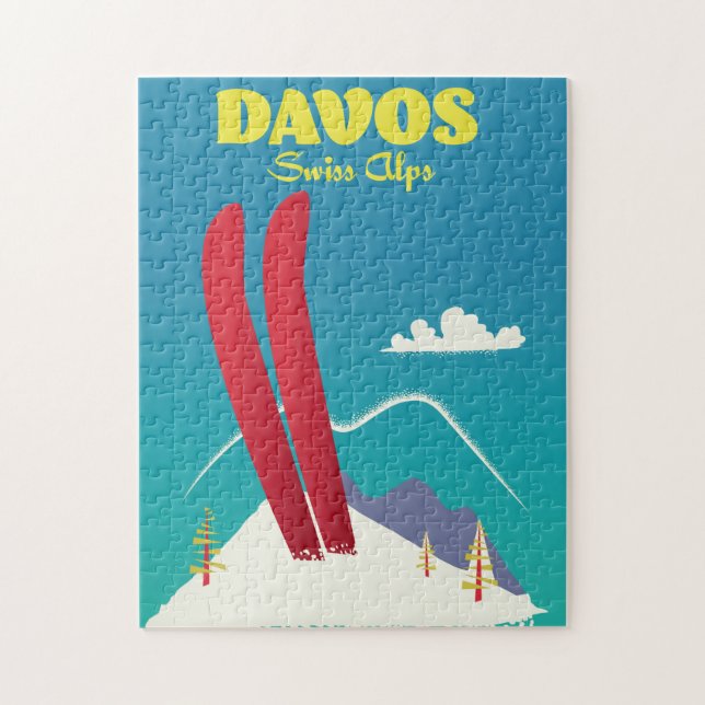 Puzzle Davos Alpes suizos (Vertical)
