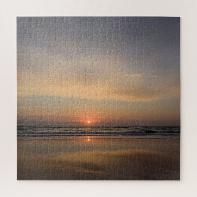 Puzzle Dawn Reflections at Cocoa Beach, Florida - 20x20 (Vertical)