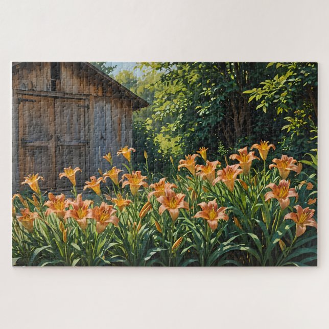 Puzzle Daylilies y Shed (Horizontal)