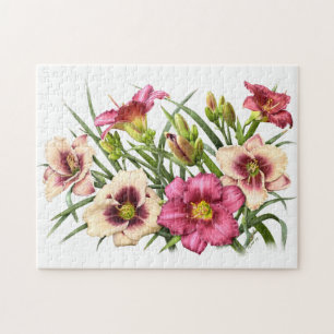 Puzzle Daylily Bouquet Rubies