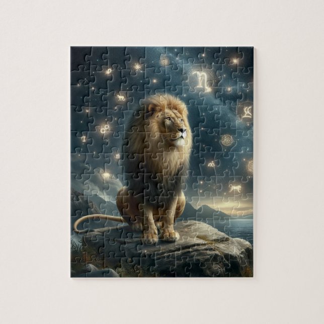 Puzzle de 110 piezas, signo zodiacal: Leo (Vertical)