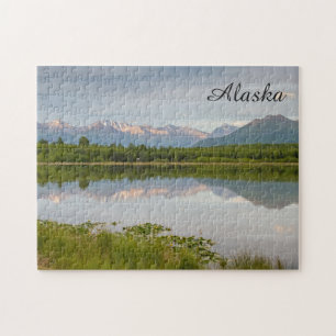 Puzzle De Alaska de los recuerdos reflexión de la monta