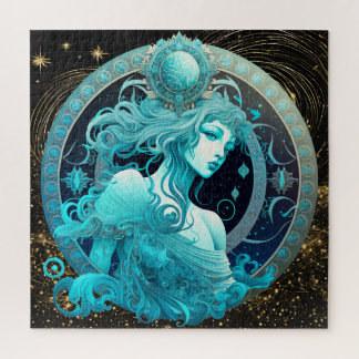 Puzzle de Aquarius, Rótulo Zodiac, 20 "x20" 676 pc
