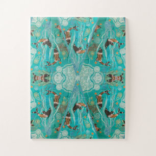 PUZZLE DE ARTE ABORIGINAL DE DOLPHIN PLAY