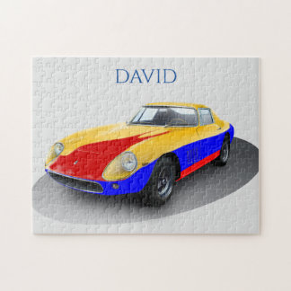 PUZZLE DE COCHES DE RAZA. Nombre personalizado.