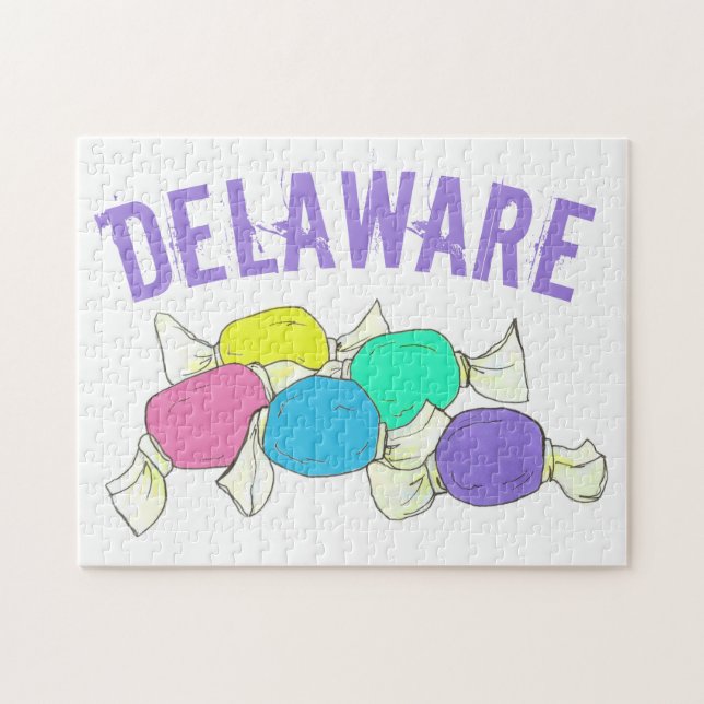 Puzzle De Delaware Beach Salt Water Taffy Candy (Horizontal)
