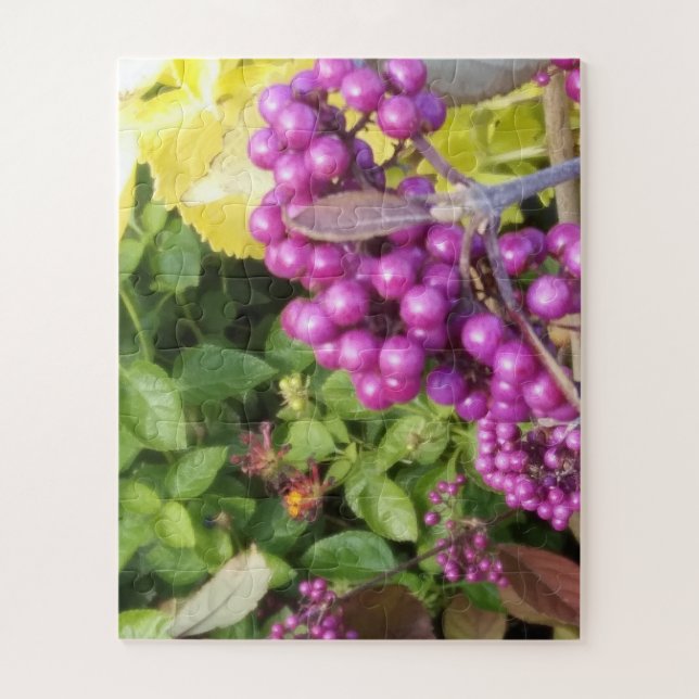 Puzzle de flor morado (Vertical)