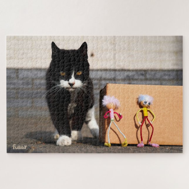 Puzzle De Fubby's verstoppen zich voor de kat Ping. (Horizontal)