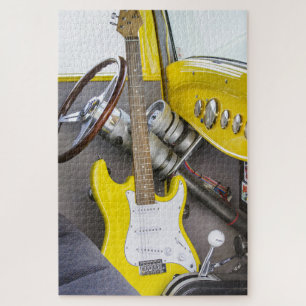 puzzle de guitarra amarilla