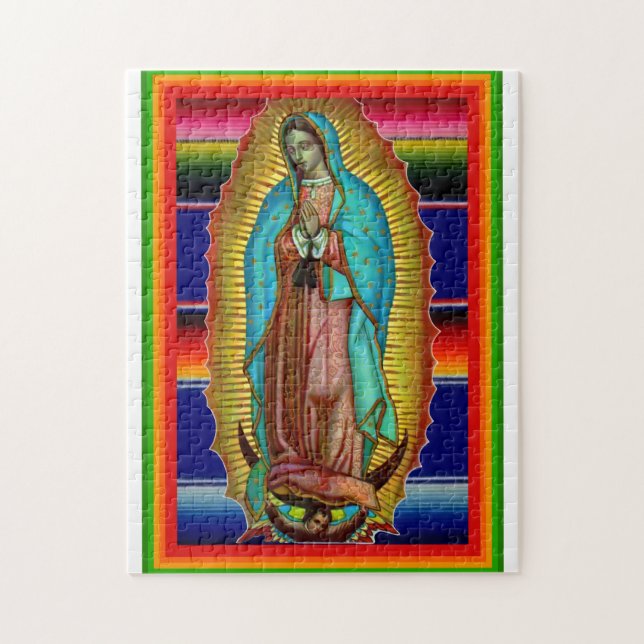 Puzzle de la imagen de Guadalupe Zarape Tilma (Vertical)