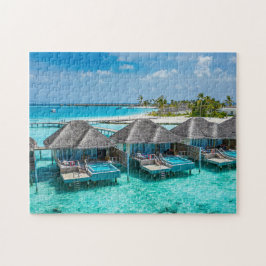 Puzzle de las cabañas de la playa de Tahití