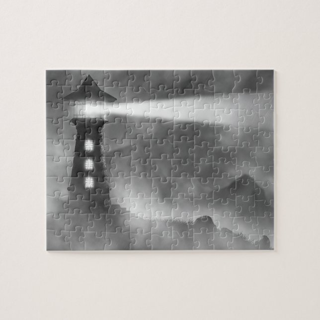 PUZZLE DE LIGHTHOUSE EN BLANCO Y NEGRO (Horizontal)