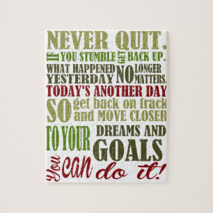 Puzzle De motivación: Nunca abandonado