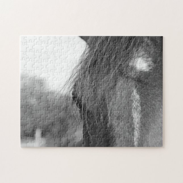 Puzzle de pura sangre b/w (Horizontal)