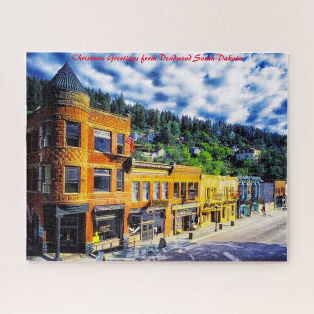 Puzzle Deadwood Dakota del Sur. Saludos de Navidad (Horizontal)