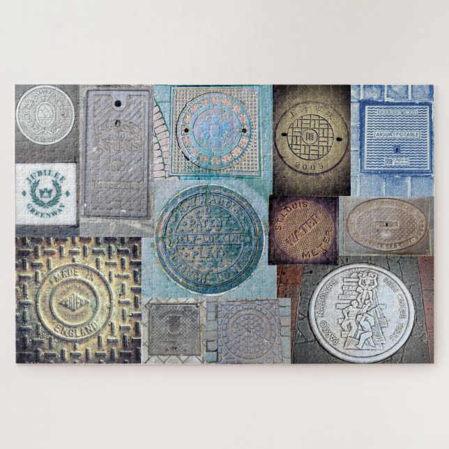 Puzzle Debajo de sus pies - Coberturas de boca de inspecc (Horizontal)