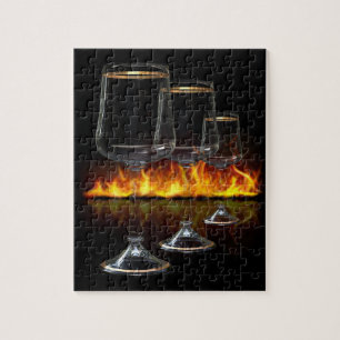 Puzzle Debajo del arte de la cubierta de vidrio