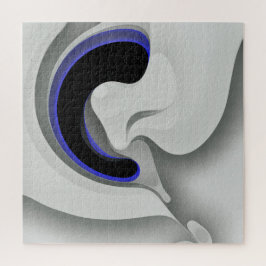 Puzzle Debajo del azul: Resumen gris, negro y azul