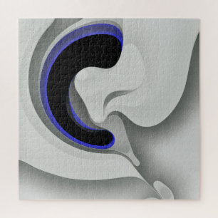 Puzzle Debajo del azul: Resumen gris, negro y azul