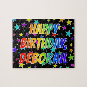 Puzzle "DEBORAH" Nombre, Diversión "FELIZ CUMPLEAÑOS"
