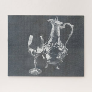 Puzzle Decantador de vino y vidrio