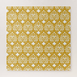 Puzzle Deco de arte floral: Damasco moderno