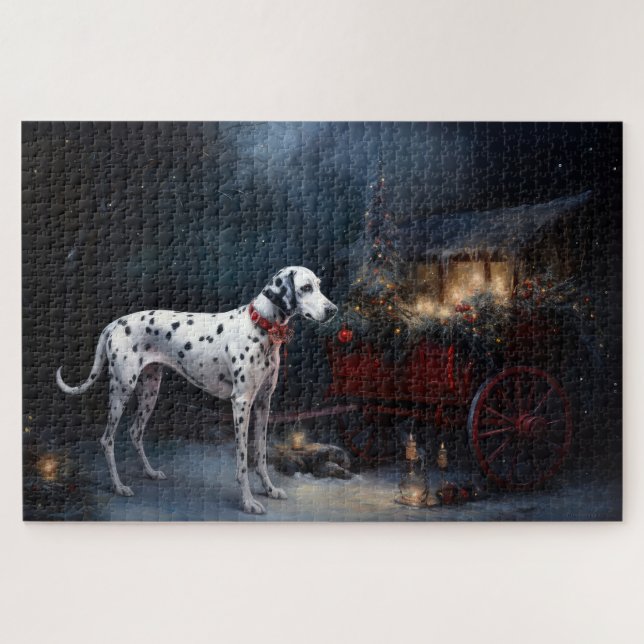 Puzzle Decoración de los Navidades de Dalmacia Snowy Slei (Horizontal)