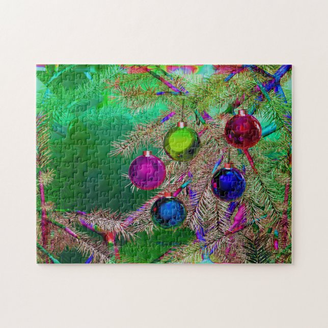 Puzzle Decoración De Pino De Vacaciones (Horizontal)