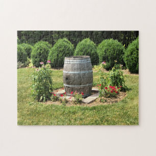 Puzzle Decoración del Jardín del Barril del Vino, Chateau