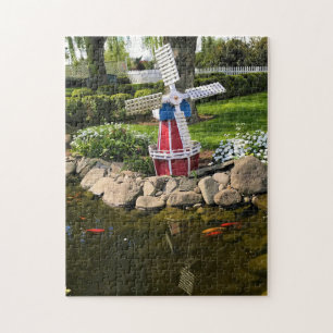 Puzzle Decoración del jardín del molino de viento