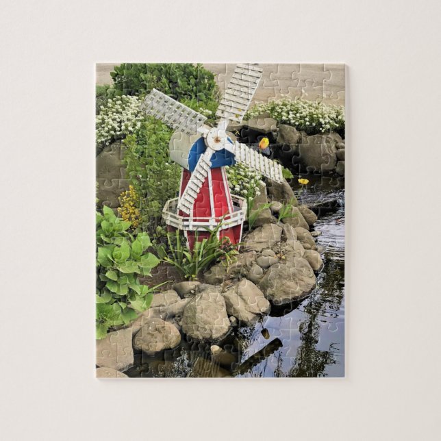Puzzle Decoración del jardín del molino de viento (Vertical)