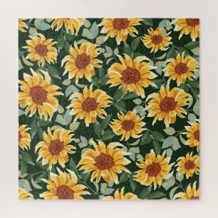 Puzzle Decoración verde giratoria: patrón estacional