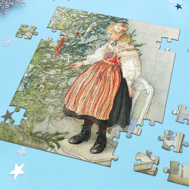 Puzzle Decorando el árbol de Navidad - Carl Larsson (Subido por el creador)