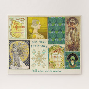 Puzzle Decorativas etiquetas y decoraciones de estilo Art