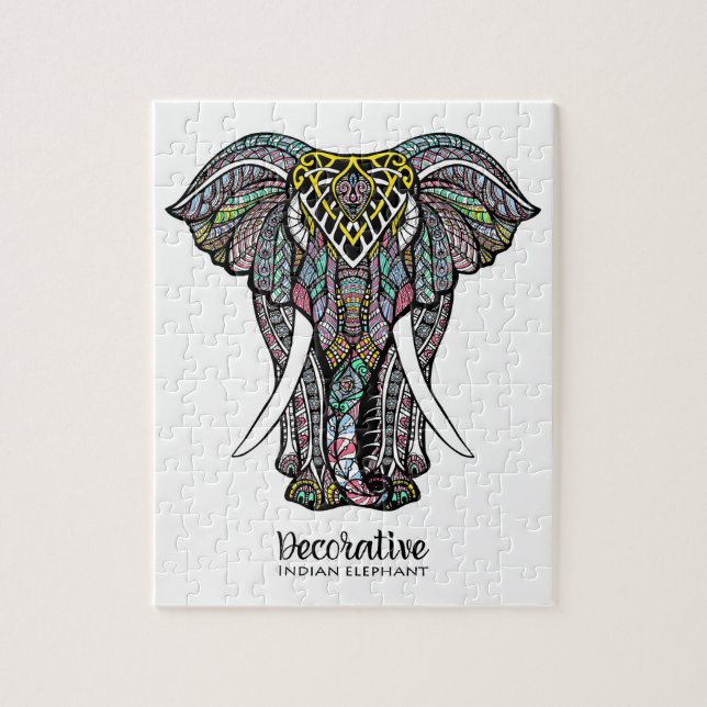 Puzzle Decorative Indian Elephant (Vertical)